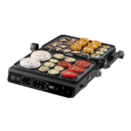 Concept ge3600 - Kontaktni žar s temperaturno sondo STEKLENI 2000W/230V črna