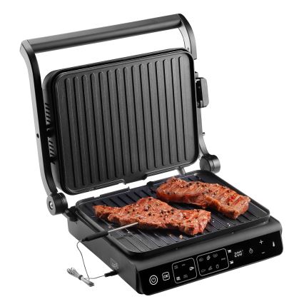 Concept ge3600 - Kontaktni žar s temperaturno sondo STEKLENI 2000W/230V črna