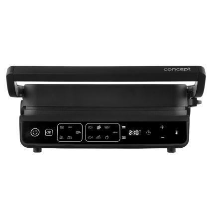 Concept ge3600 - Kontaktni žar s temperaturno sondo STEKLENI 2000W/230V črna