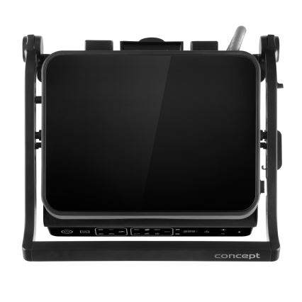 Concept ge3600 - Kontaktni žar s temperaturno sondo STEKLENI 2000W/230V črna