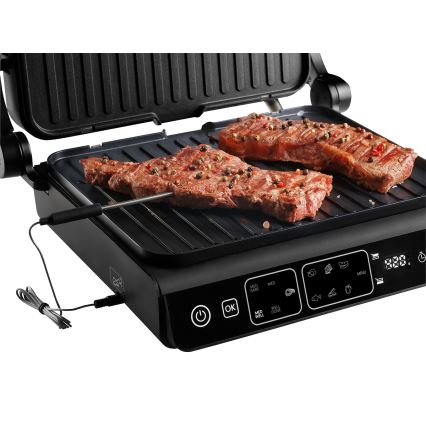 Concept ge3600 - Kontaktni žar s temperaturno sondo STEKLENI 2000W/230V črna