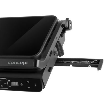 Concept ge3600 - Kontaktni žar s temperaturno sondo STEKLENI 2000W/230V črna