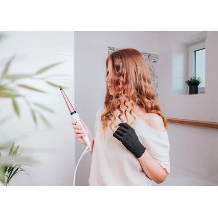 Concept KK2125 - Konusni kodralnik za lase GLAM STYLE 42W/230V bela/rožnato zlata