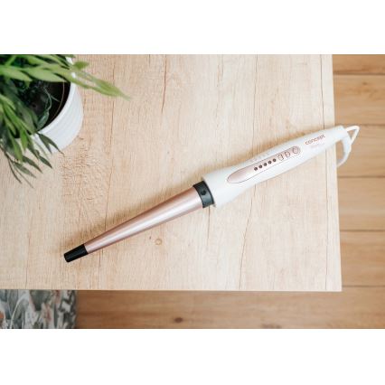 Concept KK2125 - Konusni kodralnik za lase GLAM STYLE 42W/230V bela/rožnato zlata