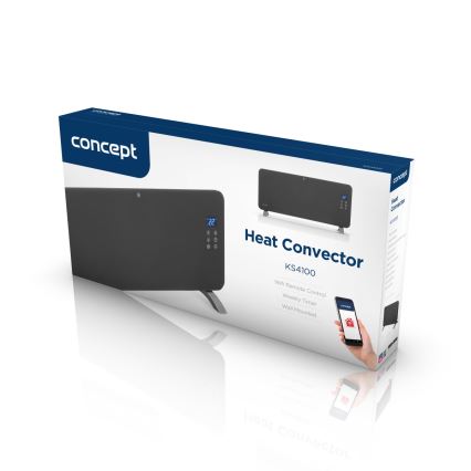 Concept KS4100 - Pametni električni grelec/konvektor 1000/2000 W Wi-Fi IP24 siva