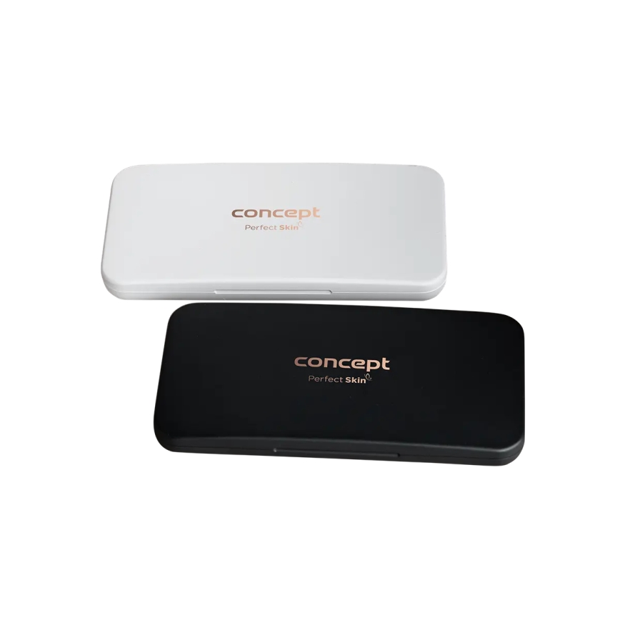 Concept KZ2020 - LED Žepno kozmetično ogledalo PERFECT SKIN LED/1,5W/5V 4500-5500K 300 mAh črno