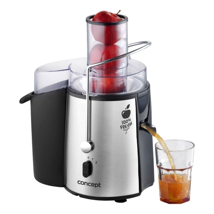 Concept LO7026 - Centrifugalni sokovnik 1000W/230V črna/nerjaveče jeklo