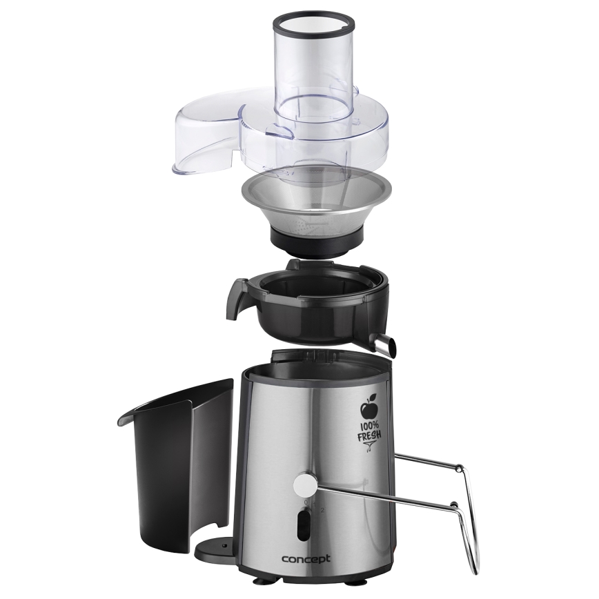 Concept LO7026 - Centrifugalni sokovnik 1000W/230V črna/nerjaveče jeklo