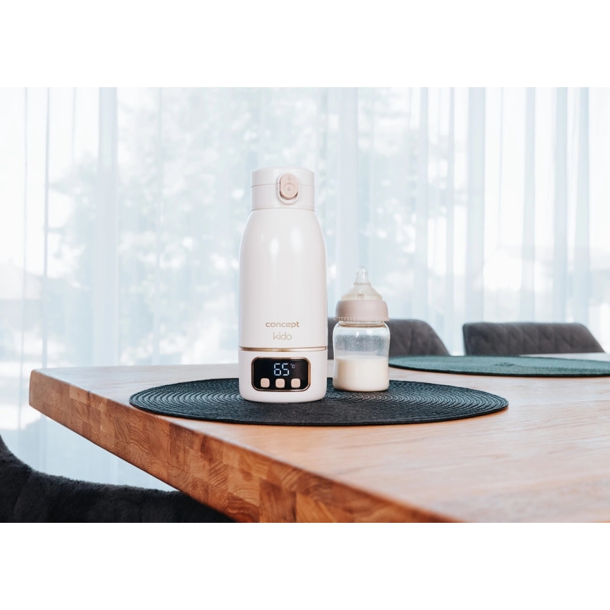Concept OC4000 - Prenosni grelnik za vodo in mleko KIDO 500 ml 36W/7,4V 5000 mAh bež