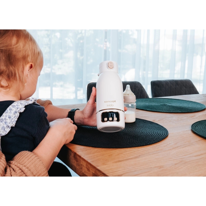 Concept OC4000 - Prenosni grelnik za vodo in mleko KIDO 500 ml 36W/7,4V 5000 mAh bež