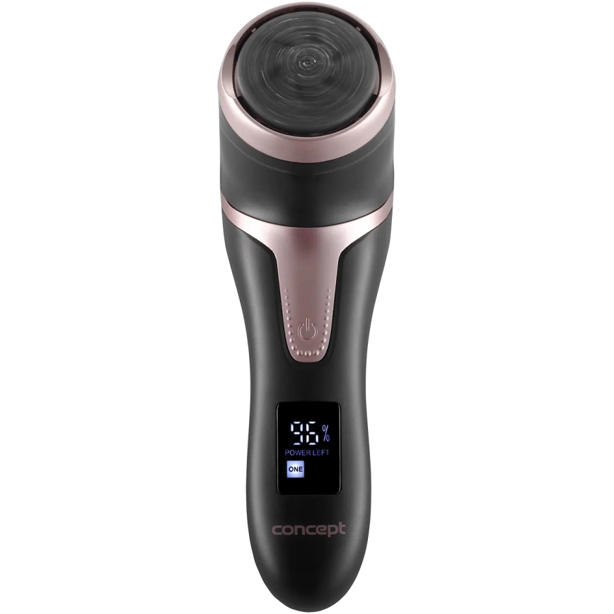 Concept PN3020 - Električni pilnik za pete PERFECT SKIN 5V 1200 mAh IPX6 črna/rožnato zlata