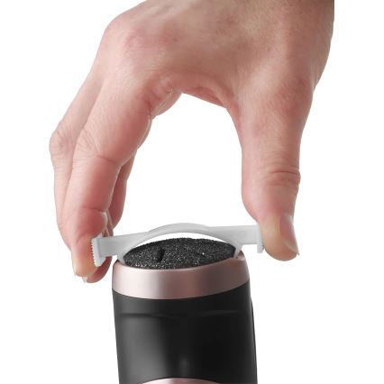 Concept PN3020 - Električni pilnik za pete PERFECT SKIN 5V 1200 mAh IPX6 črna/rožnato zlata