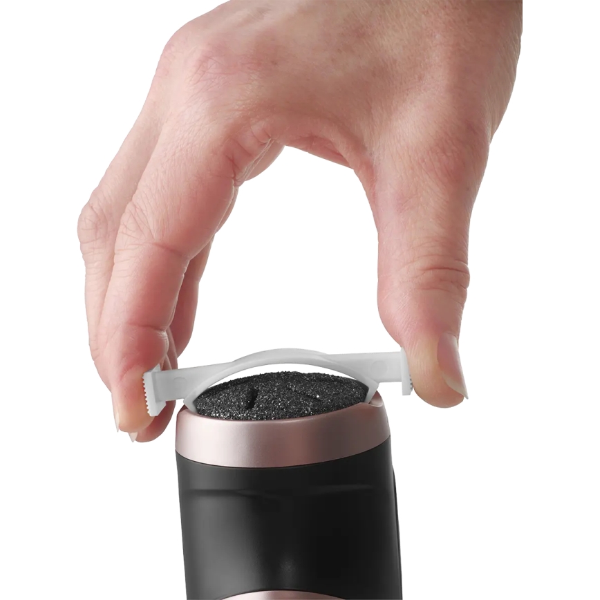 Concept PN3020 - Električni pilnik za pete PERFECT SKIN 5V 1200 mAh IPX6 črna/rožnato zlata