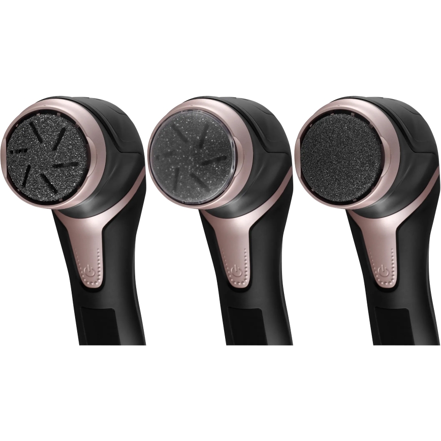 Concept PN3020 - Električni pilnik za pete PERFECT SKIN 5V 1200 mAh IPX6 črna/rožnato zlata