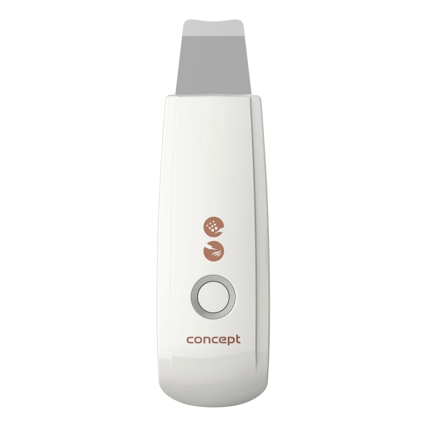 Concept PO2030 - Kozmetična ultrazvočna lopatica PERFECT SKIN 2,5W/5V USB 600 mAh bela