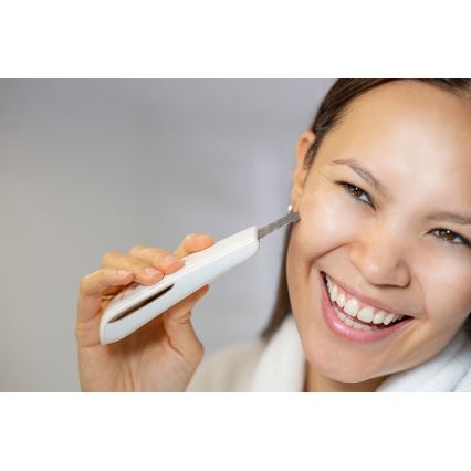 Concept PO2030 - Kozmetična ultrazvočna lopatica PERFECT SKIN 2,5W/5V USB 600 mAh bela