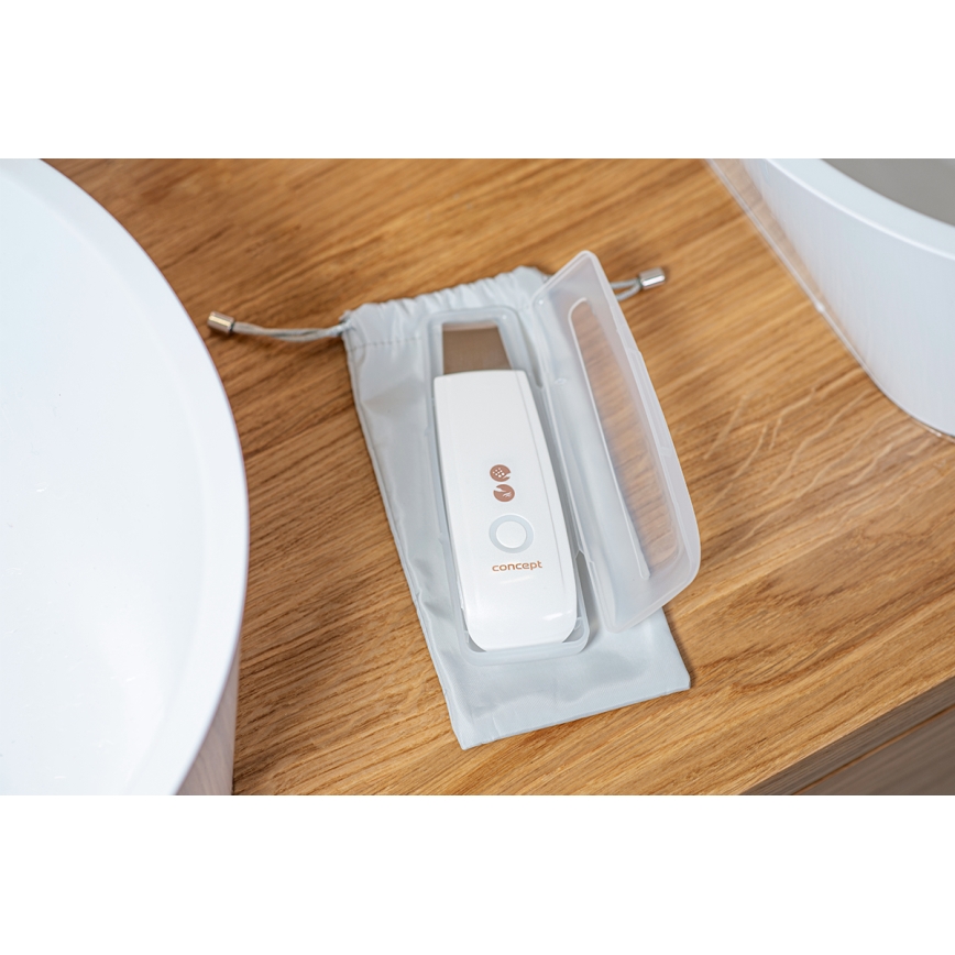 Concept PO2030 - Kozmetična ultrazvočna lopatica PERFECT SKIN 2,5W/5V USB 600 mAh bela