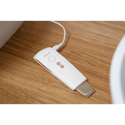 Concept PO2030 - Kozmetična ultrazvočna lopatica PERFECT SKIN 2,5W/5V USB 600 mAh bela