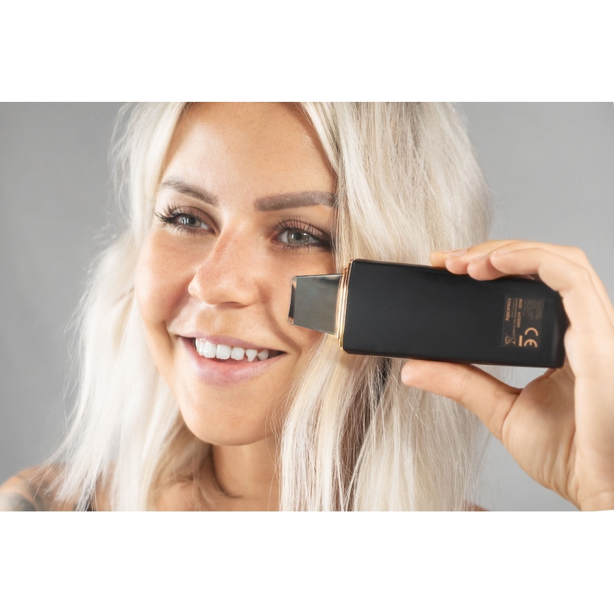 Concept PO2060 - Kozmetična ultrazvočna lopatica PERFECT SKIN 3,5W/5V USB 500 mAh IPX6 črna