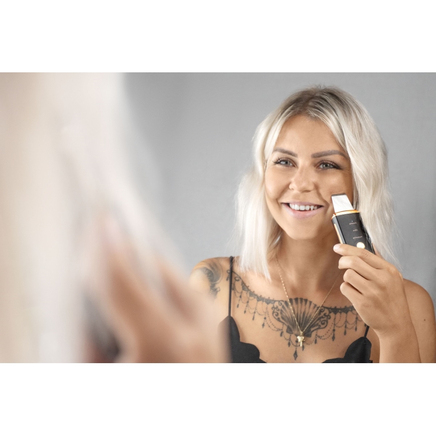 Concept PO2060 - Kozmetična ultrazvočna lopatica PERFECT SKIN 3,5W/5V USB 500 mAh IPX6 črna