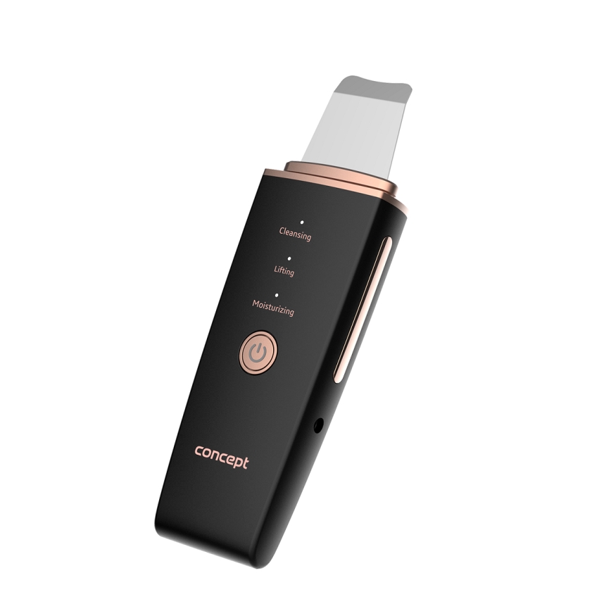 Concept PO2060 - Kozmetična ultrazvočna lopatica PERFECT SKIN 3,5W/5V USB 500 mAh IPX6 črna