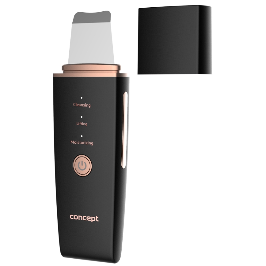 Concept PO2060 - Kozmetična ultrazvočna lopatica PERFECT SKIN 3,5W/5V USB 500 mAh IPX6 črna