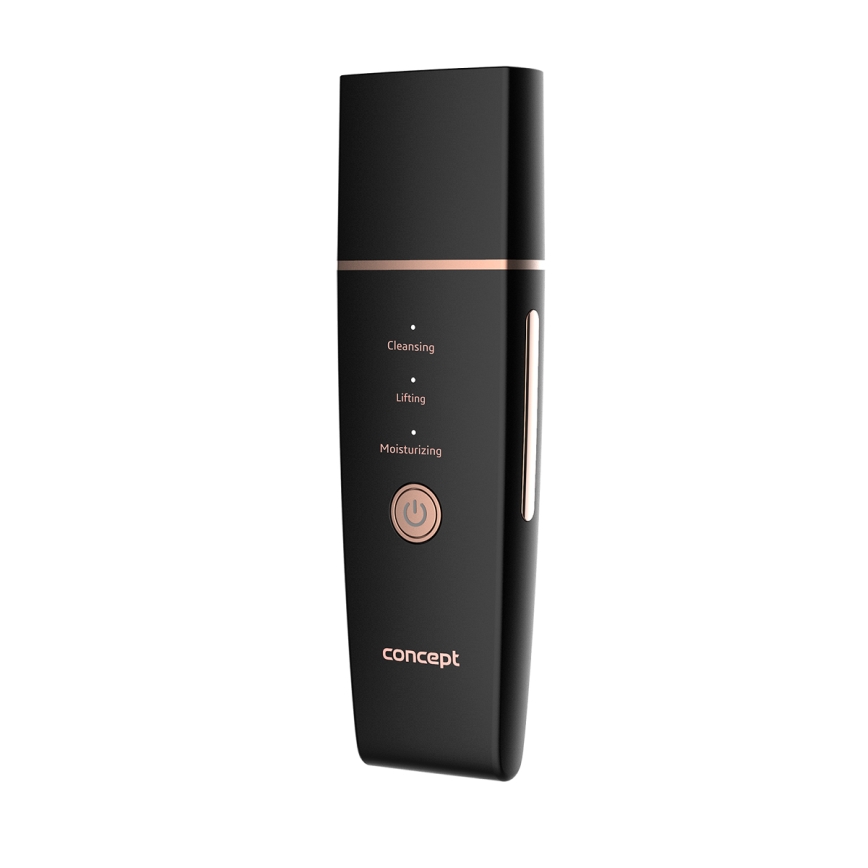 Concept PO2060 - Kozmetična ultrazvočna lopatica PERFECT SKIN 3,5W/5V USB 500 mAh IPX6 črna