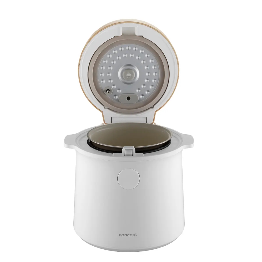 Concept RE3030 - Digitalni kuhalnik za riž 2v1 380W/230V 1,5 l bela/lesni dekor