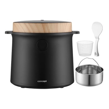 Concept RE4040 - Digitalni kuhalnik za riž 2 v 1 450 W/230 V 2 l črn/lesni dekor