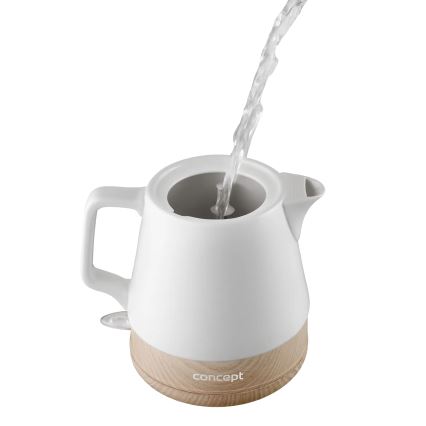 Concept RK0060 - Električni kuhalnik vode 1 l 1000W/230V bela/keramika