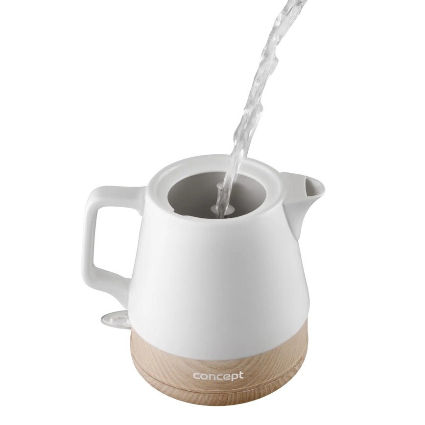 Concept RK0060 - Električni kuhalnik vode 1 l 1000W/230V bela/keramika