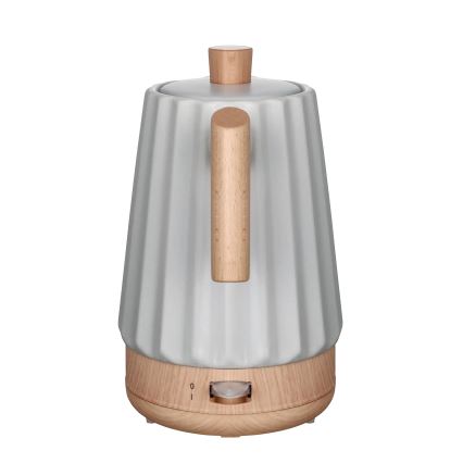 Concept RK0091 - Električni čajnik 1,5 l 1500W/230V svetlo siva/lesni dekor/keramika