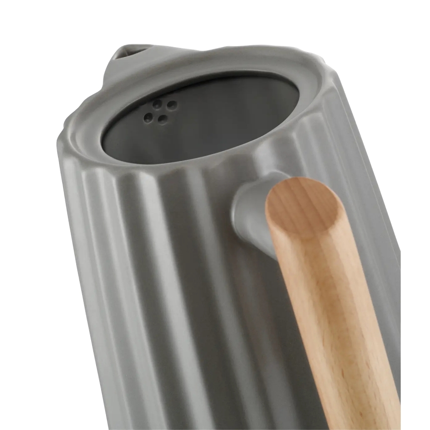 Concept RK0092 - Električni kuhalnik vode 1,5 l 1500W/230V temno siva/lesni dekor/keramika