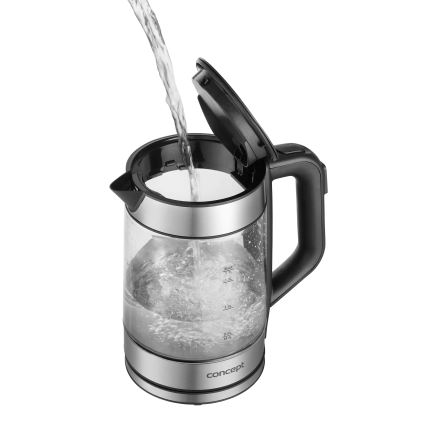 Concept RK4067 - Hitri električni čajnik s termoregulacijo 1,7 l 2200W/230V nerjavno jeklo