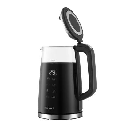 Concept RK4100 - Hiter električni kuhalnik vode s termoregulacijo 1,7 l 2200W/230V črn