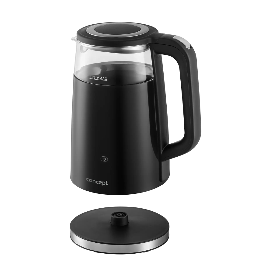 Concept RK4100 - Hiter električni kuhalnik vode s termoregulacijo 1,7 l 2200W/230V črn