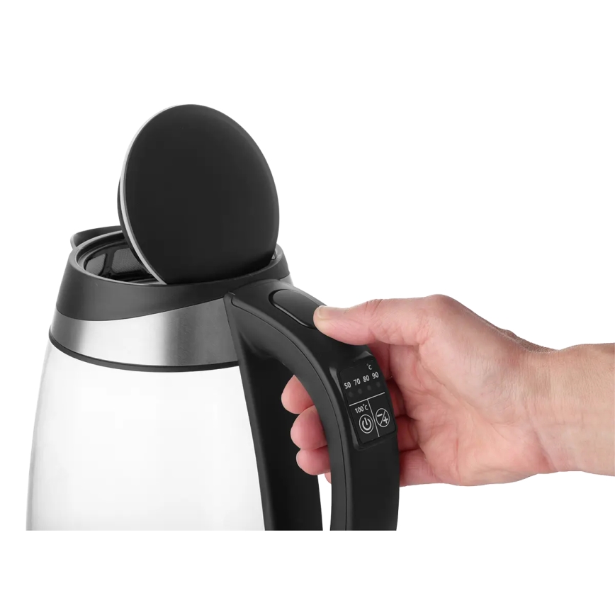 Concept RK4120 - Električni čajnik z regulacijo temperature 1,7 l 2200W/230V nerjaveče jeklo