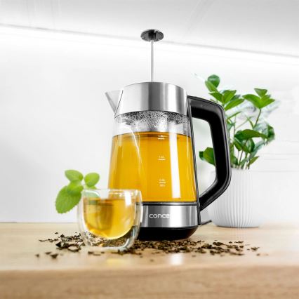 Concept RK4190 - Električni kuhalnik vode s termoregulacijo in filtrom 1,7 l 2200W/230V iz nerjavečega jekla