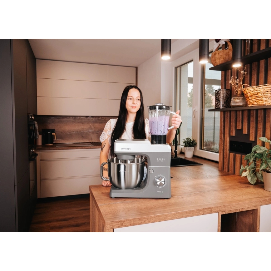 Concept RM6000 - Kuhinjski planetarni mešalnik  DOUGH EXPERT 1900W/230V antracit/nerjaveče jeklo