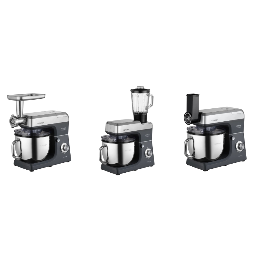 Concept RM6000 - Kuhinjski planetarni mešalnik  DOUGH EXPERT 1900W/230V antracit/nerjaveče jeklo