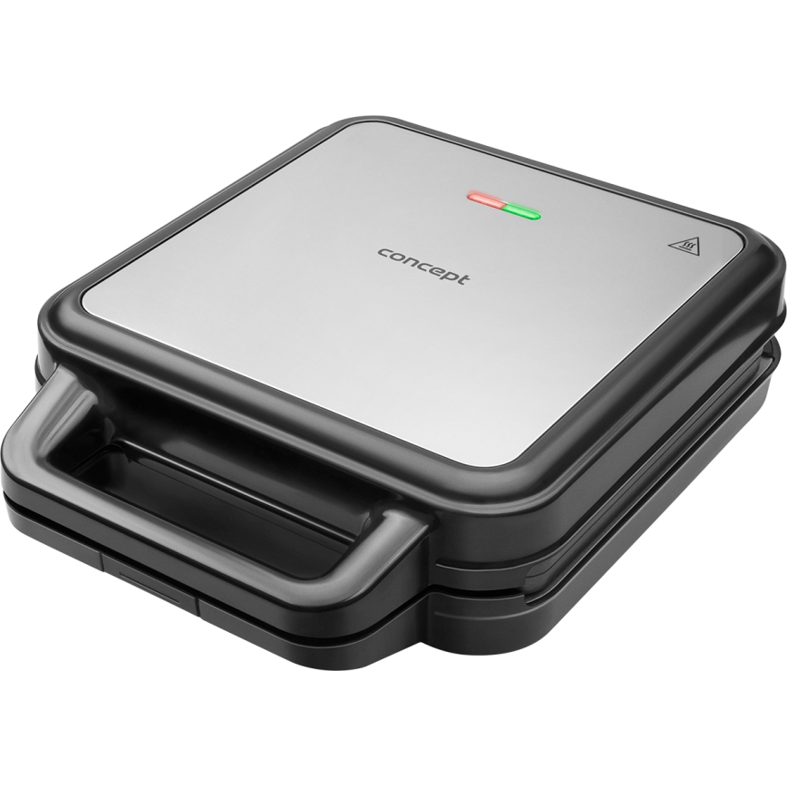 Concept SV3080 - Aparat za sendviče FAMILY 3v1 1200W/230V črna/nerjaveče jeklo