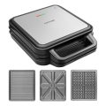 Concept SV3080 - Toster FAMILY 3v1 1200W/230V črna/nerjaveče jeklo