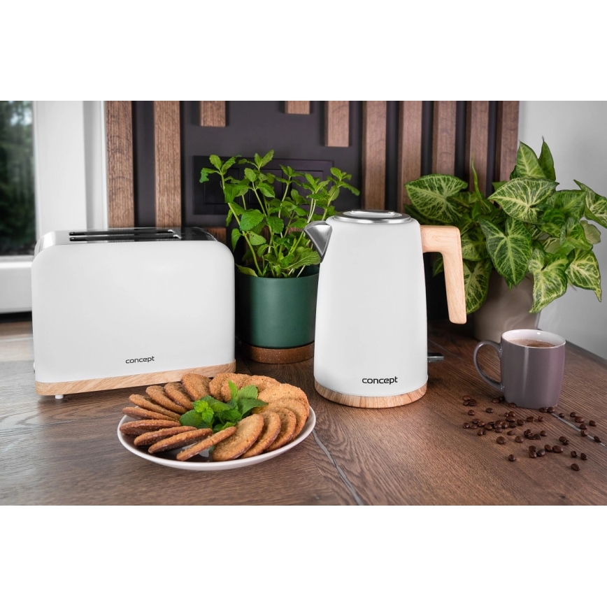 Concept TE2015 - Opekač z dvema režama 930W/230V bel