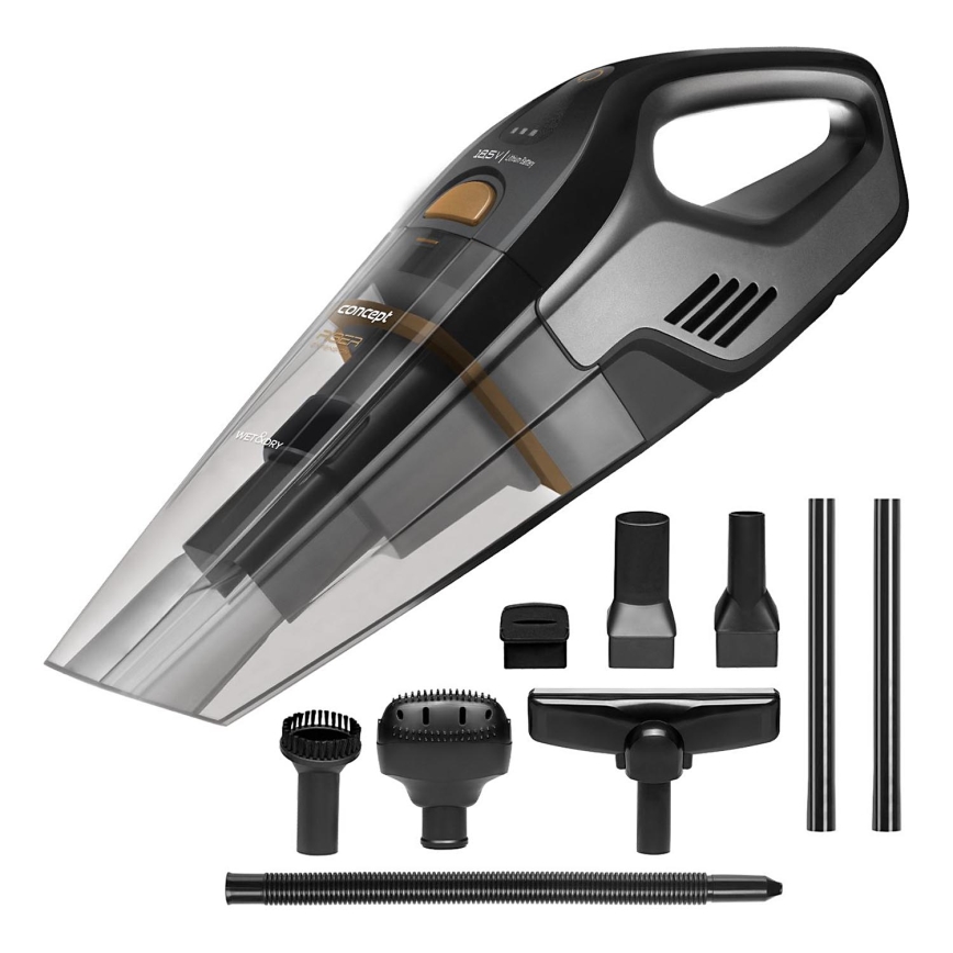 Concept VP4353-Ročni sesalnik WET & DRY RISER EXTENSION 110W/18,5V 2200 mAh črna