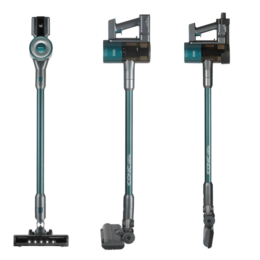 Concept VP6045 - palični sesalnik 2v1 ICONIC SUCTION PRO 450W/29,6V 2500 mAh modra