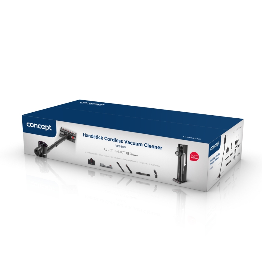 Concept VP6300 - Pokončni sesalnik 5 v 1 ULTIMATE COMPLETE PRO 500W/25,9V 2500 mAh črna