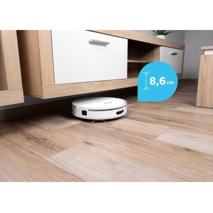 Concept VR4050 - Pametni robotski sesalnik z mopom 2 v 1 OPTIMUS AQUA PRO LASER 3D 600W/230V 5200 mAh Wi-Fi bela