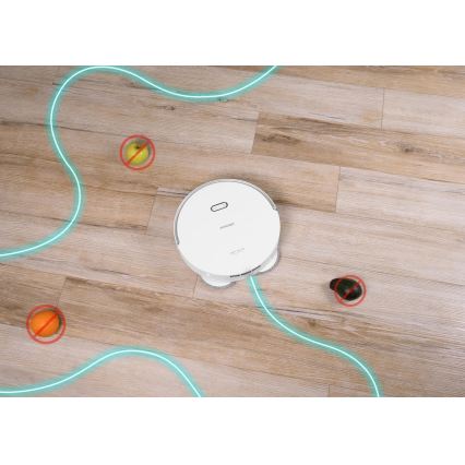 Concept VR4050 - Pametni robotski sesalnik z mopom 2 v 1 OPTIMUS AQUA PRO LASER 3D 600W/230V 5200 mAh Wi-Fi bela