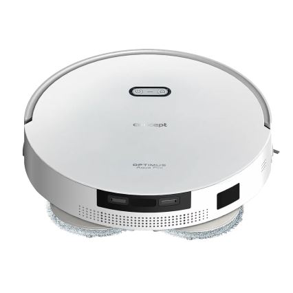 Concept VR4050 - Pametni robotski sesalnik z mopom 2 v 1 OPTIMUS AQUA PRO LASER 3D 600W/230V 5200 mAh Wi-Fi bela