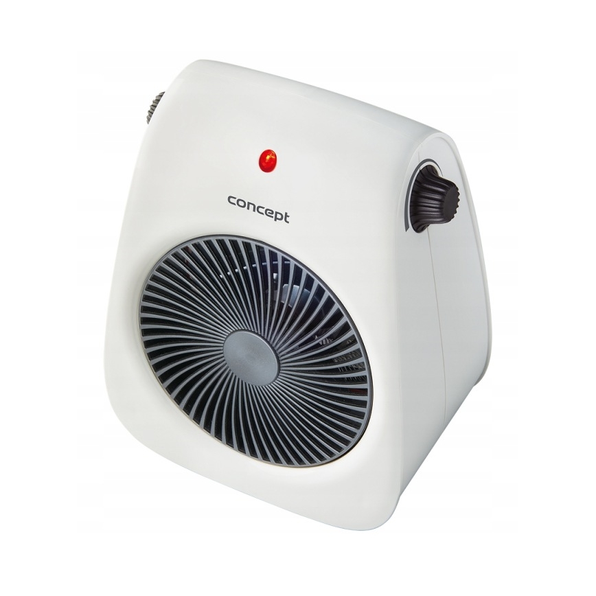 Concept vt7040 - Ventilator z grelnim telesom 1000/2000W/230V bela